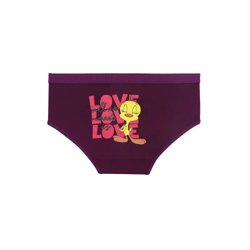 شورت زنانه اسلیپ طرح توییتی و LOVE بانوسایز L نخ پنبه