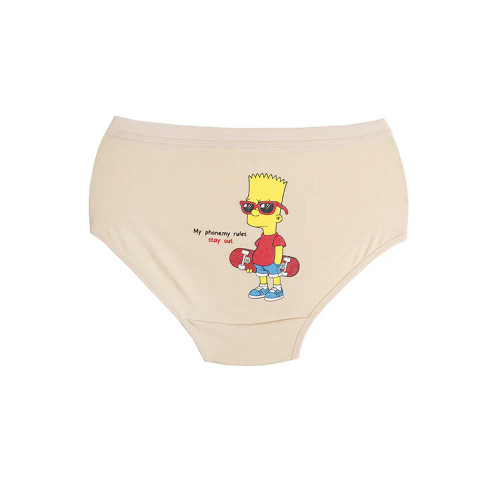 شورت زنانه اسلیپ کش پهن پشت چاپی طرح سیمپسون برند بانوسایز XL نخ و پنبه