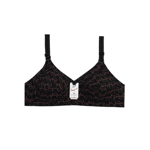 سوتین زنانه تمام نخ بدون فنر طرح قلب برند لعیا کاپ B در سایزهای 75، 80 و 85