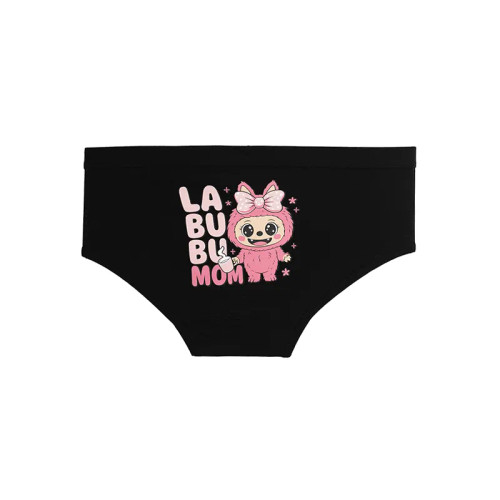 شورت زنانه اسلیپ طرح لبوبو برند بانوسایز L جنس نخ کش پهن