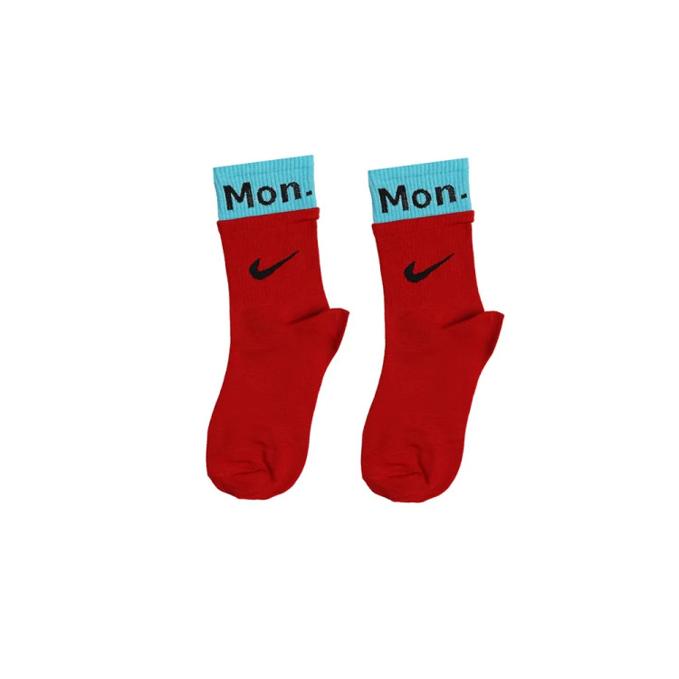 جوراب ساقدار نخی ایام هفته طرح نایک فری سایز زنانه