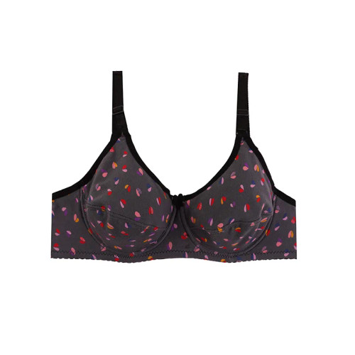 سوتین دخترانه نخی چاپی فنر دار لعیا سایز 60 و 65