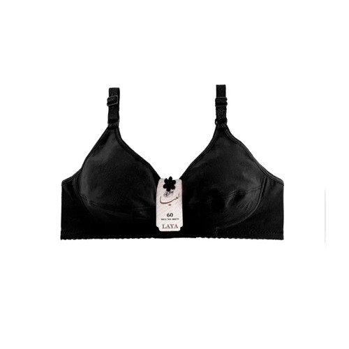 سوتین دخترانه نخی بیسیک بدون فنر لعیا بند قابل تنظیم سایز 60 65