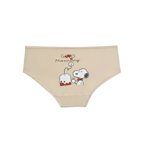 شورت زنانه اسلیپ پشت چاپی سگ اسنوپی و Tea Bag برند بانوسایز XL نخ و پنبه