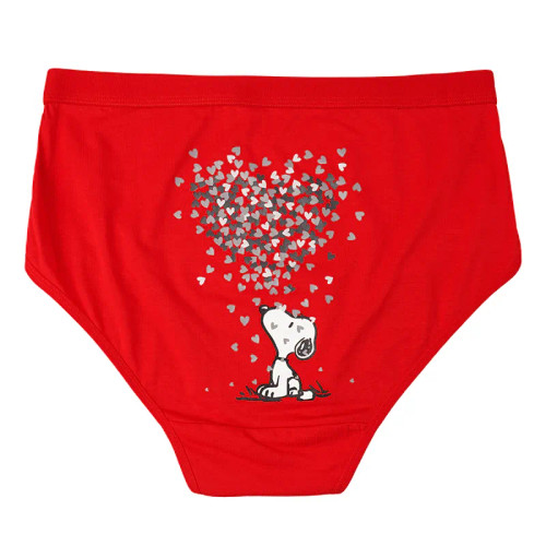 شورت زنانه اسلیپ چاپی طرح اسنوپی و بارون قلب ریز سایز 2XL نخی