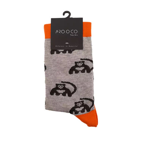 جوراب ساقدار طرح میمون بازیگوش نخی فری سایز زنانه