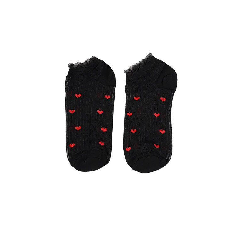 جوراب زنانه مچی قلبی بالا توردار فری سایز 36 تا 41