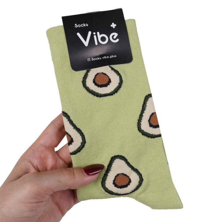 جوراب ساقدار نخی طرح آووکادو فری سایز زنانه