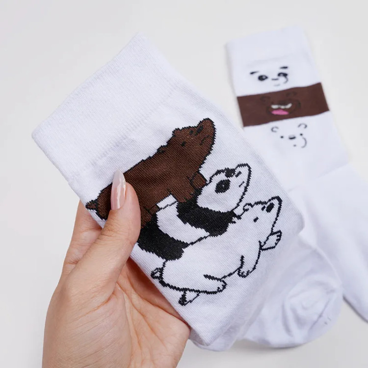 جوراب ساقدار طرح خرس نخی فری سایز زنانه (36 تا 41)