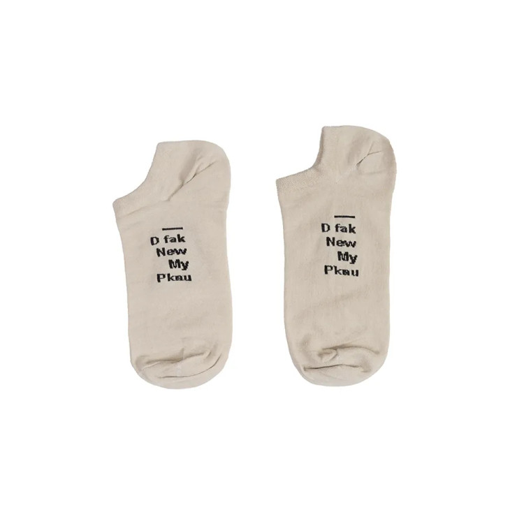 جوراب مچی مردانه طرح نوشته لاتین جنس نخی فری سایز 36 تا 41