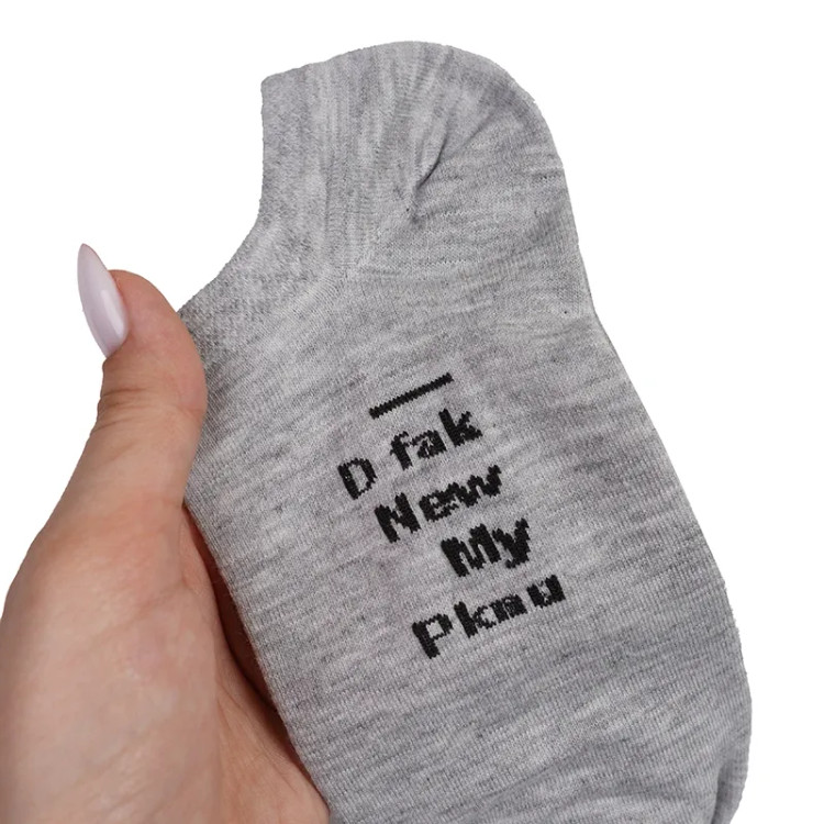 جوراب مچی مردانه طرح نوشته لاتین جنس نخی فری سایز 36 تا 41