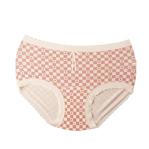 شورت زنانه اسلیپ لبه دالبری طرحدار سایز XL نخ و پنبه