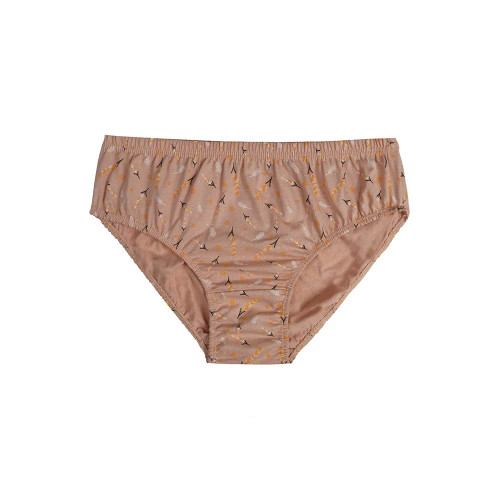 شورت زنانه اسلیپ طرح شاخه گندم نارین نخ و پنبه سایز XL و 2XL