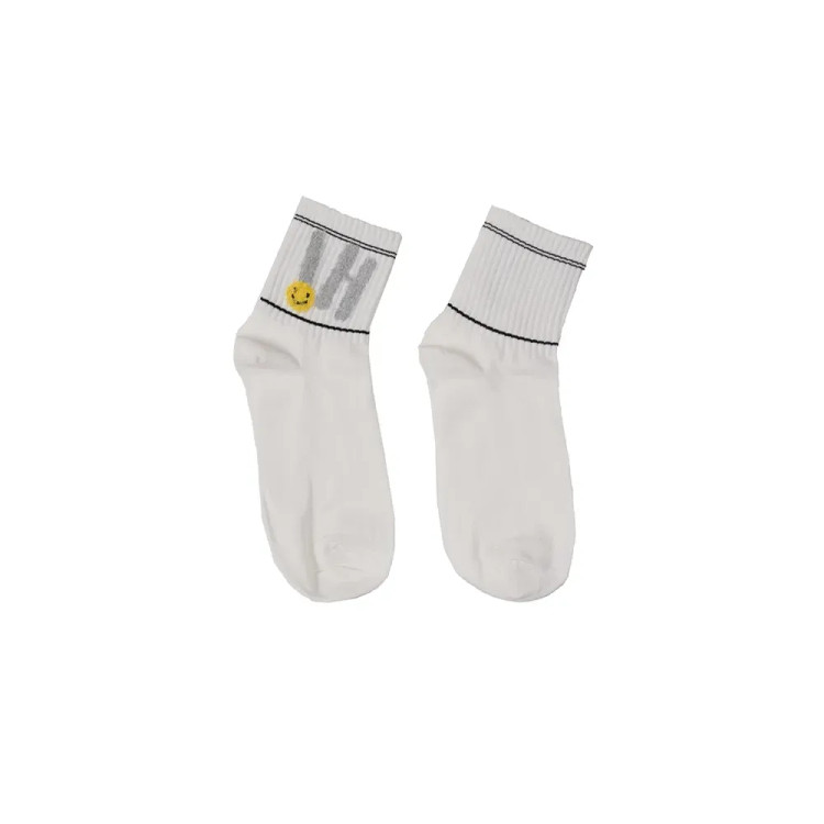 جوراب نیم ساق نخی طرح hi و ایموجی فری سایز 36 تا 41