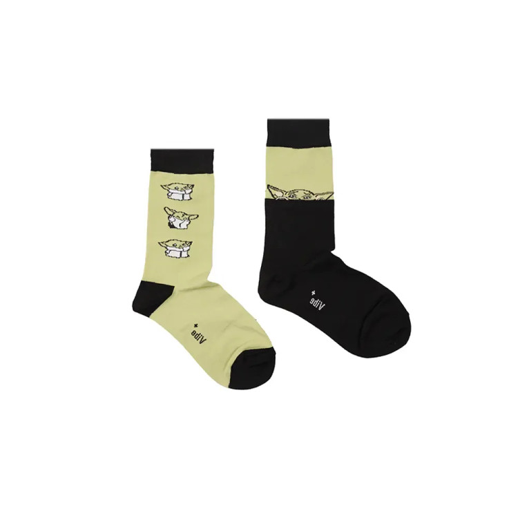 جوراب ساقدار تا به تا طرح بیبی یودا فری سایز نخی زنانه