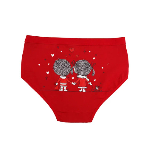 شورت اسلیپ زنانه نخی چاپی طرح کریسمس بانوسایز 2XL