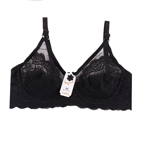 سوتین دانتل فنردار بالا شیشه ای برند لعیا بند قابل تنظیم غیر قابل جدا شدن