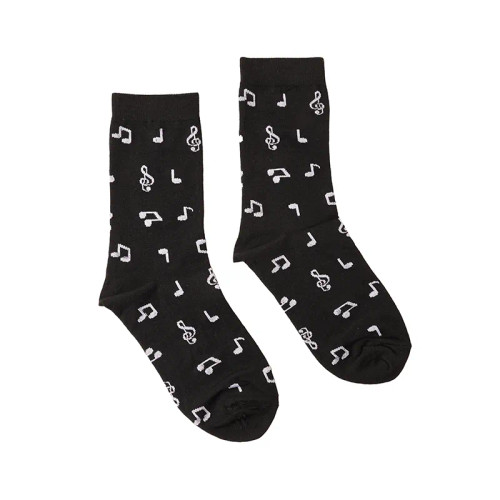 جوراب ساقدار طرح موسیقی نخی فری سایز زنانه