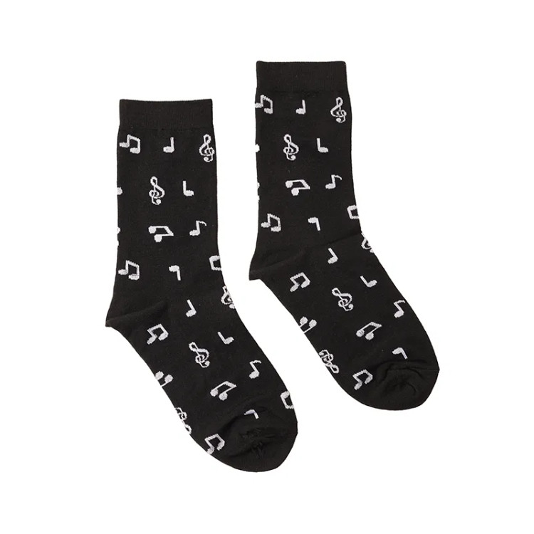 جوراب ساقدار طرح موسیقی نخی فری سایز زنانه