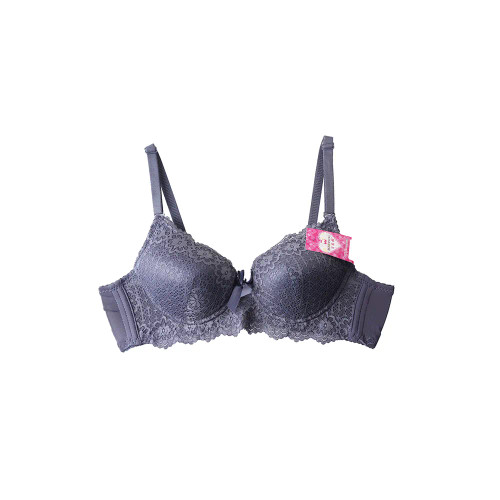 سوتین اسفنجی فنردار دانتل لبه گلدار نیم جک