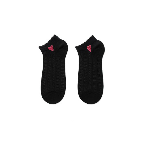 جوراب زنانه مچی توری طرح قلب فری سایز