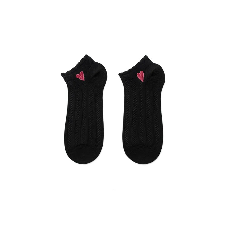 جوراب زنانه مچی توری طرح قلب فری سایز