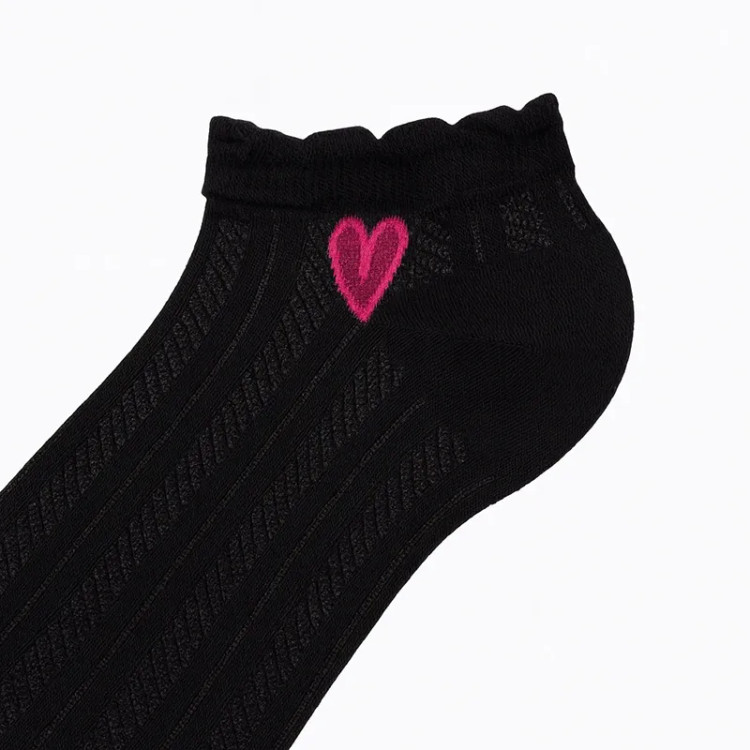 جوراب زنانه مچی توری طرح قلب فری سایز