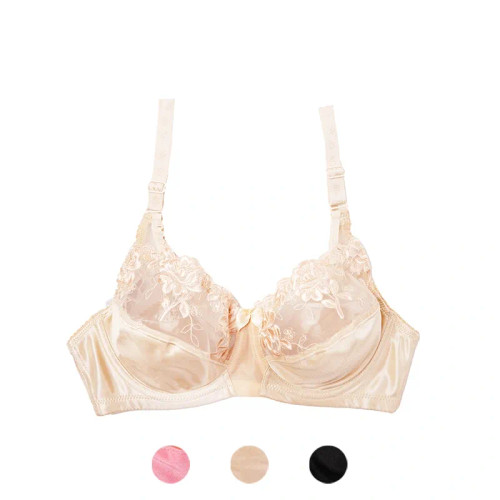 سوتین پرلون گیپور گل رز شارمین سایز 75 80 85 90