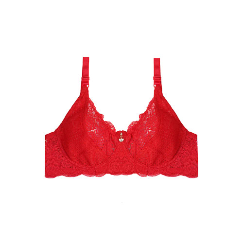 سوتین زنانه فنردار عینکی بالا دانتل لبه دالبری کاپ D برند براگورسایز 75 80 85 90