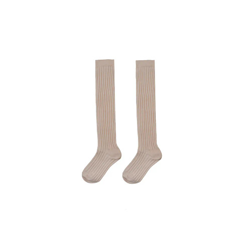 جوراب زنانه پنبه زیر زانو طرح کبریتی سفید برفی فری سایز