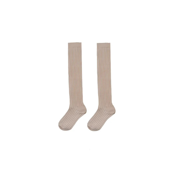 جوراب زنانه پنبه زیر زانو طرح کبریتی سفید برفی فری سایز