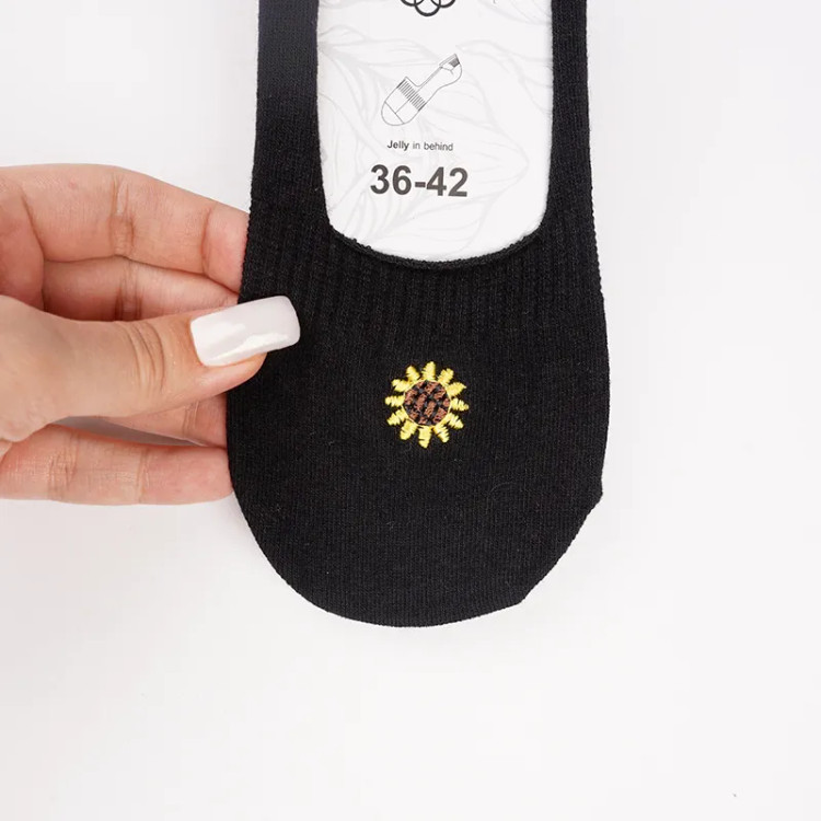 جوراب کالج زنانه پنبه ای روباز طرح دار فری سایز 36 تا 41