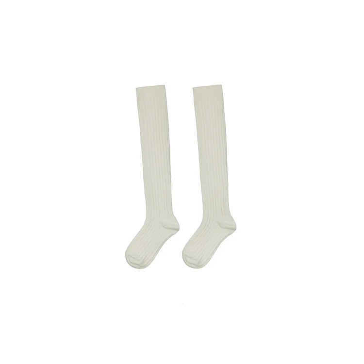 جوراب زنانه پنبه زیر زانو طرح کبریتی سفید برفی فری سایز