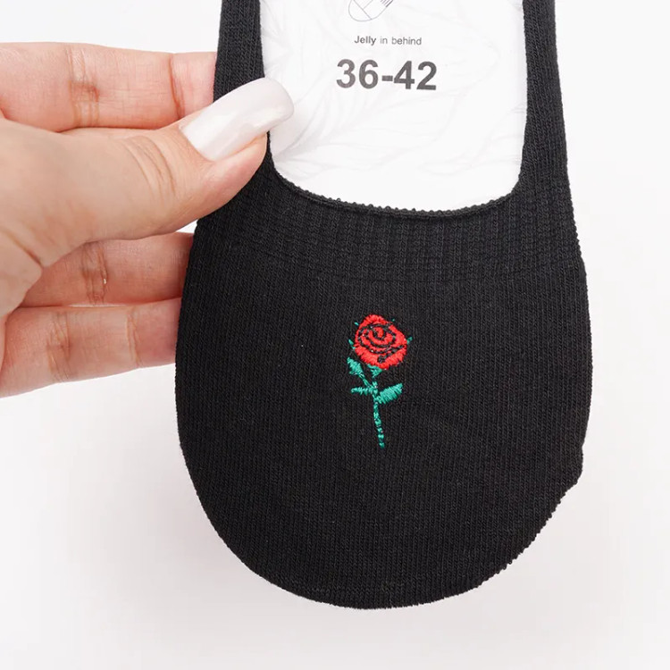 جوراب کالج زنانه پنبه ای روباز طرح دار فری سایز 36 تا 41