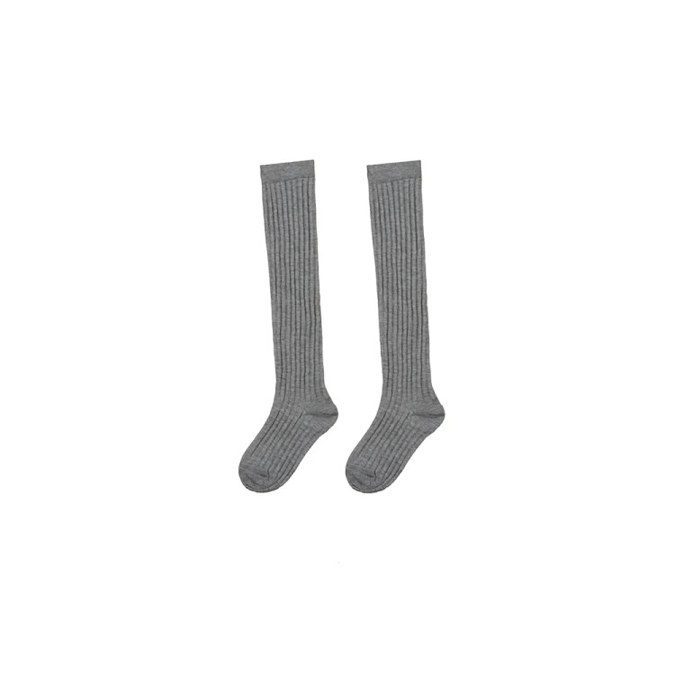 جوراب زنانه پنبه زیر زانو طرح کبریتی سفید برفی فری سایز