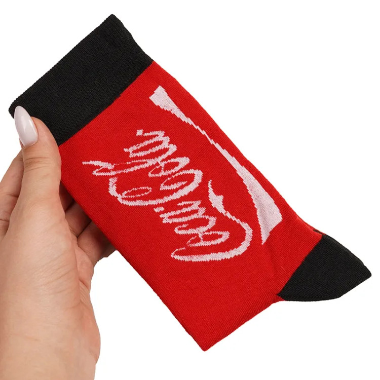 جوراب ساقدار طرح فانتزی کوکاکولا cocacola نخی فری سایز زنانه