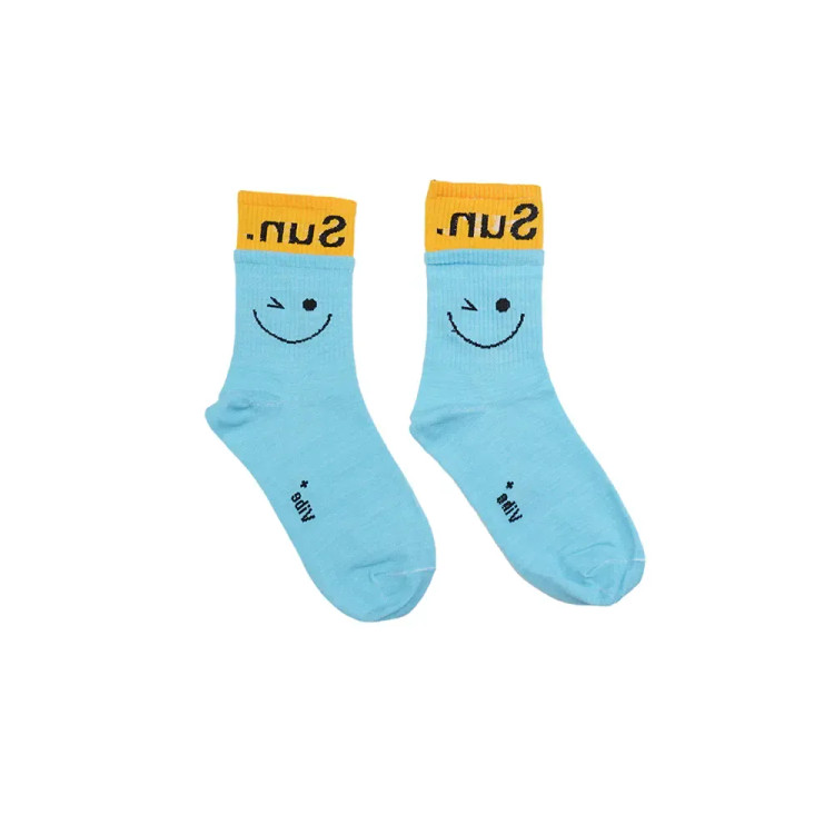 جوراب ساقدار ایام هفته طرح لبخند فری سایز نخی زنانه