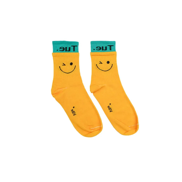 جوراب ساقدار ایام هفته طرح لبخند فری سایز نخی زنانه