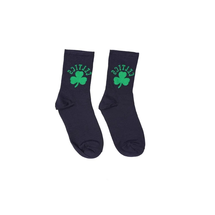 جوراب ساقدار طرح فانتزی برگ جنس نخی فری سایز زنانه