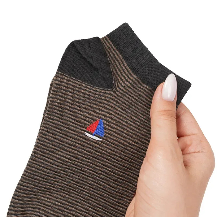 جوراب مچی مردانه طرح راهراه ریز نخی فری سایز 36 تا 41