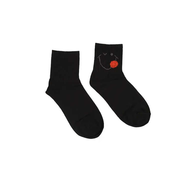 جوراب نیم ساق نخی طرح ایموجی و لبخند فری سایز زنانه