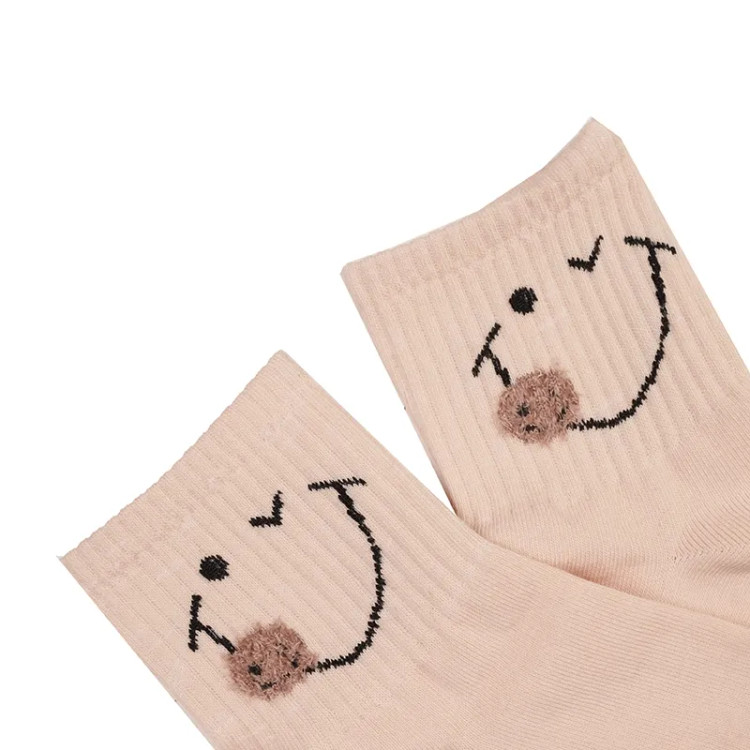 جوراب نیم ساق نخی طرح ایموجی و لبخند فری سایز زنانه