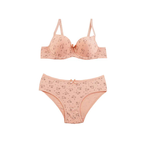 ست شورت و سوتین اسفنجی فنردار طرح حیوانات نخی براگور