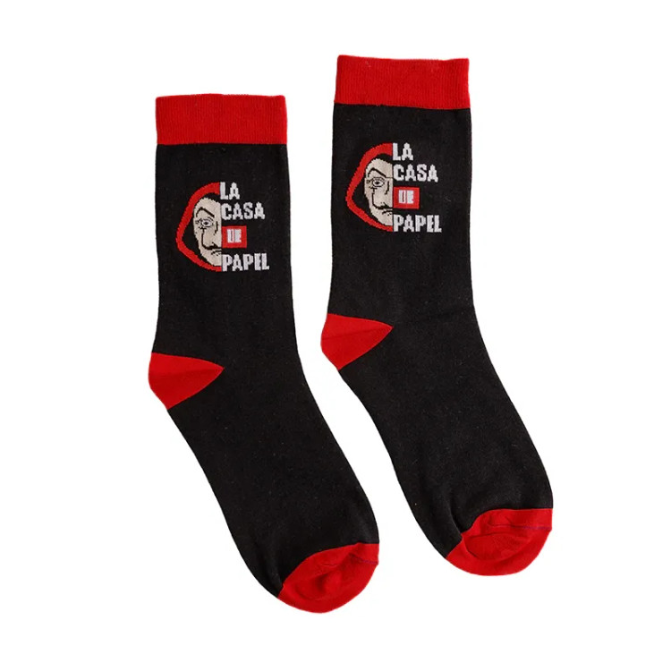 جوراب ساقدار طرح لاکازا نخی فری سایز زنانه