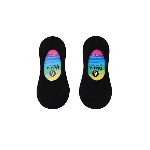 جوراب کالج زنانه ساده مشکی نخی فری سایز 36 تا 41