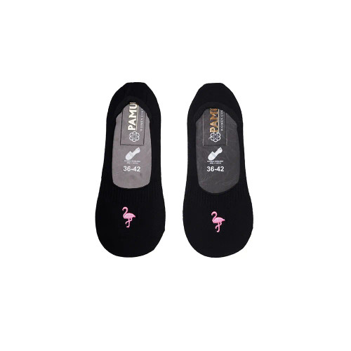 جوراب کالج زنانه پنبه ای طرح فلامینگو فری سایز