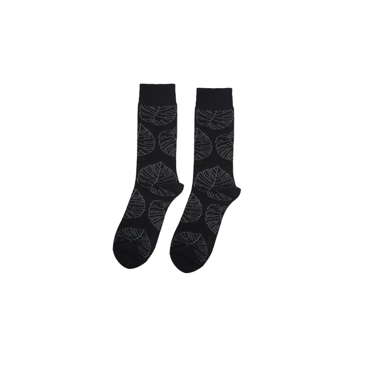 جوراب مردانه ساقدار طرح برگ نخی فری سایز 40 تا 44