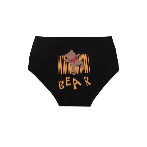 شورت اسلیپ زنانه نخی چاپی طرح خرس بانوسایز 2XL
