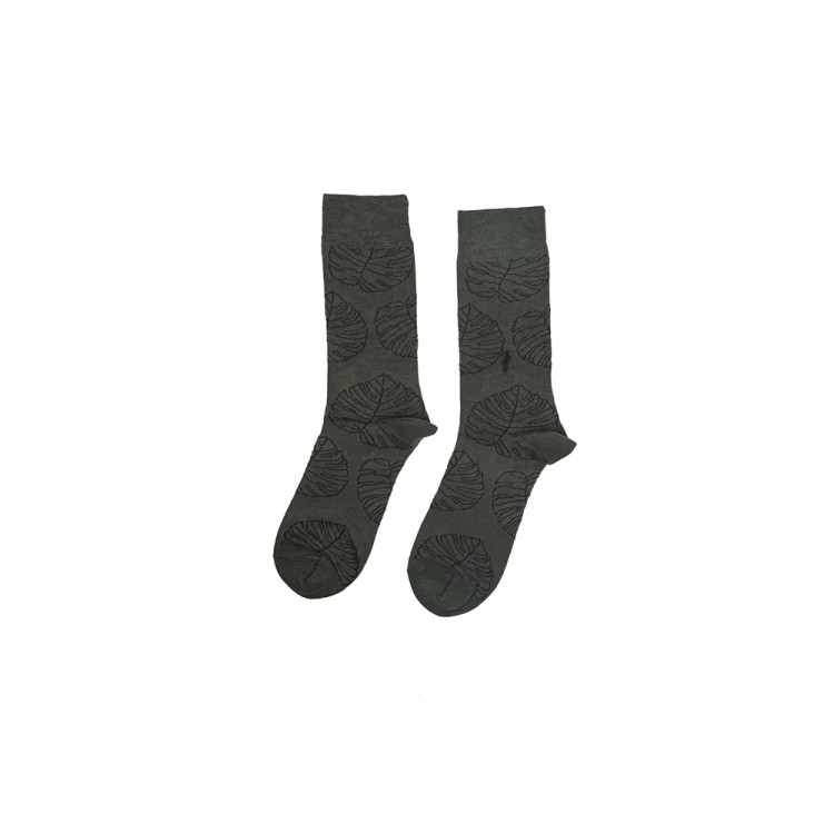 جوراب مردانه ساقدار طرح برگ نخی فری سایز 40 تا 44