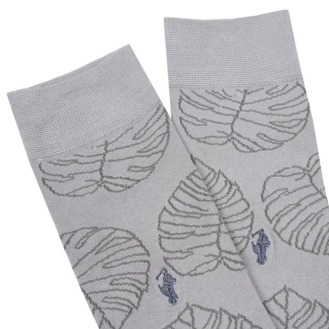 جوراب مردانه ساقدار طرح برگ نخی فری سایز 40 تا 44